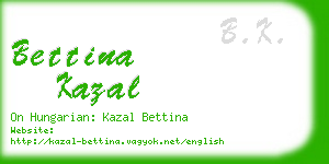 bettina kazal business card